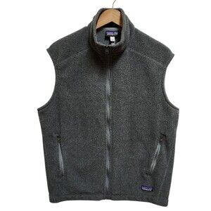 Patagonia Synchilla Vest Mens L Gray Fleece Full Zip Hiking Gorpcore Outdoor